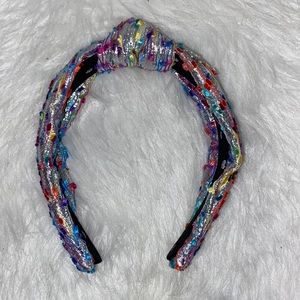 Lele Sadoughi silver confetti headband